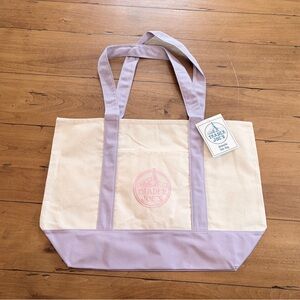 Trader Joe’s Large  Lavender Canvas Tote Bag